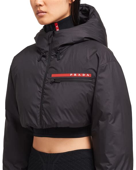 prada puffer cropped